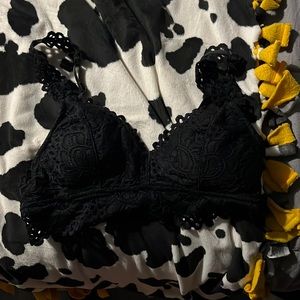 black bralette